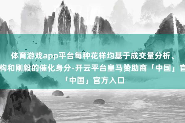 体育游戏app平台每种花样均基于成交量分析、图表结构和刚毅的催化身分-开云平台皇马赞助商「中国」官方入口